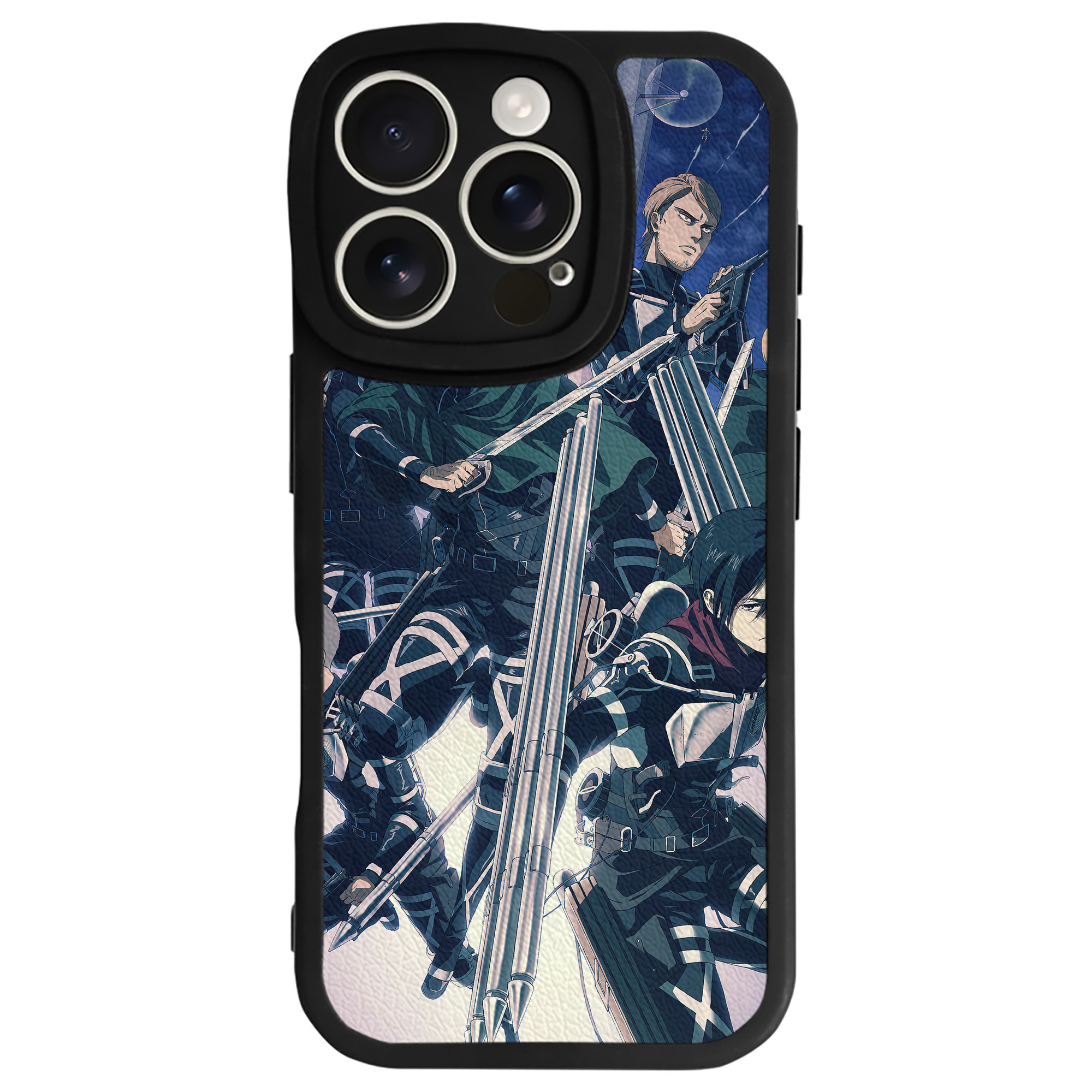 （画像用） 進撃の巨人 Attack on Titan 【iPhone 16シリーズ対応】シリコンスマホケース（レザー調） 材質：シリコン